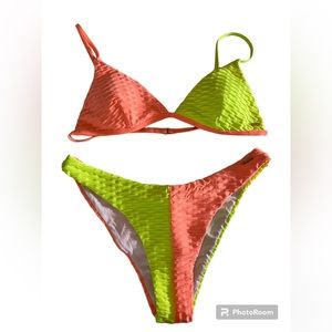 Rusty Cayla Scrunch Bikini Set (neon)